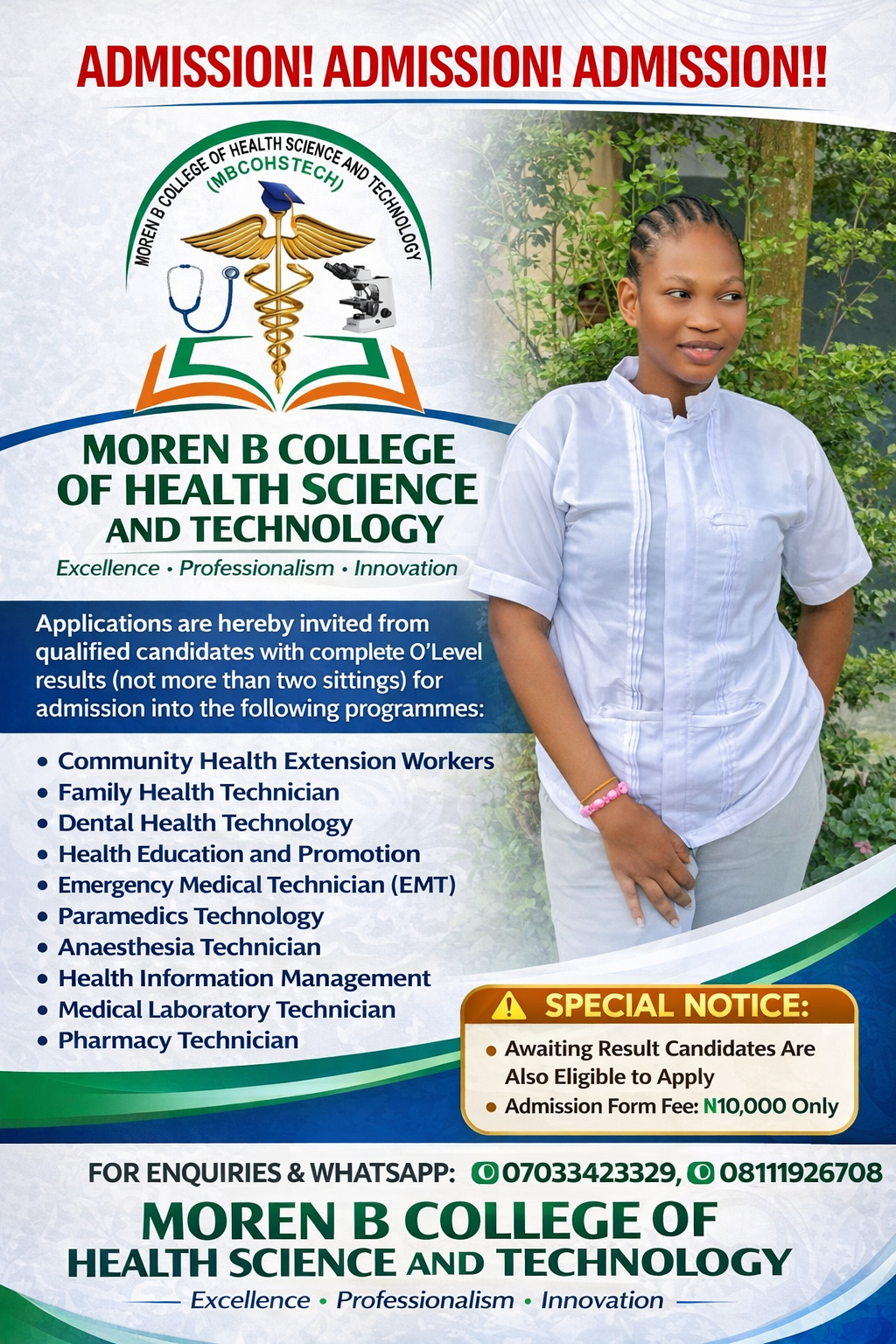 Admission Open for 2026-2027 Academics Session