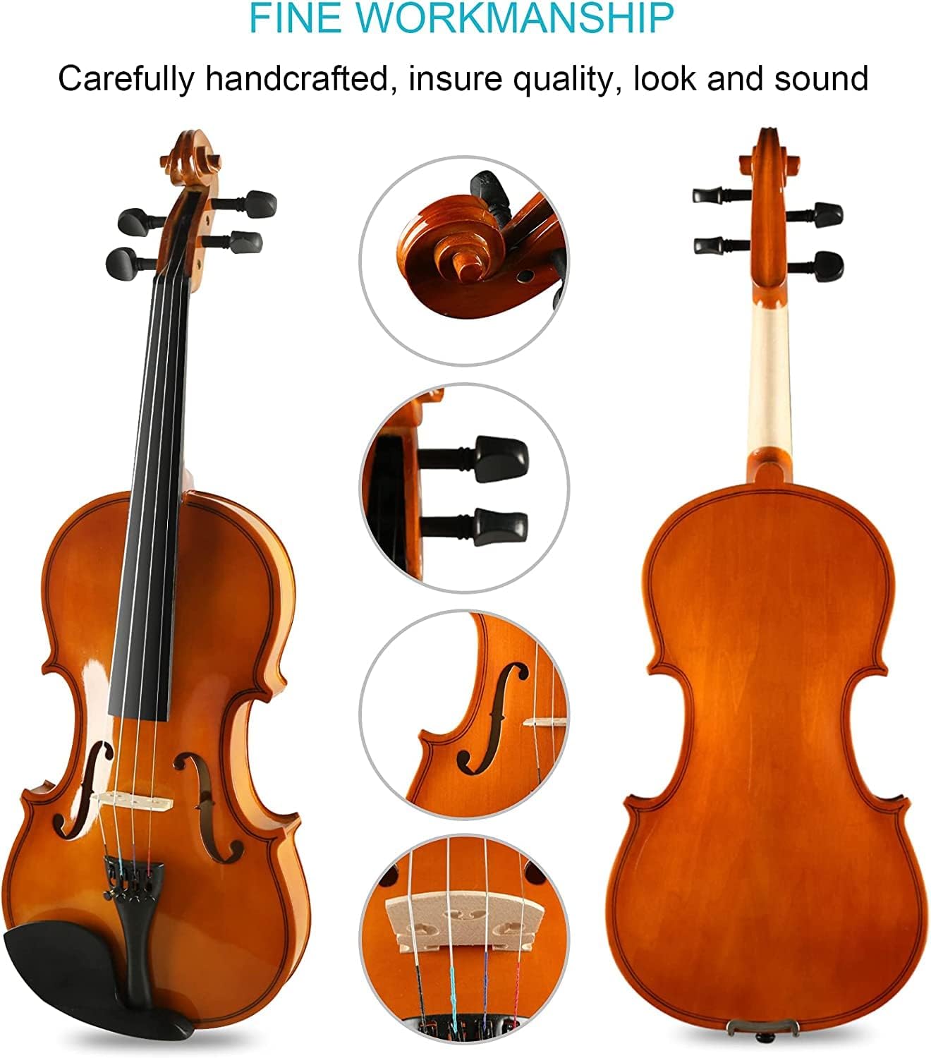 PACE MV013L Violin Set Package 1/2 Size