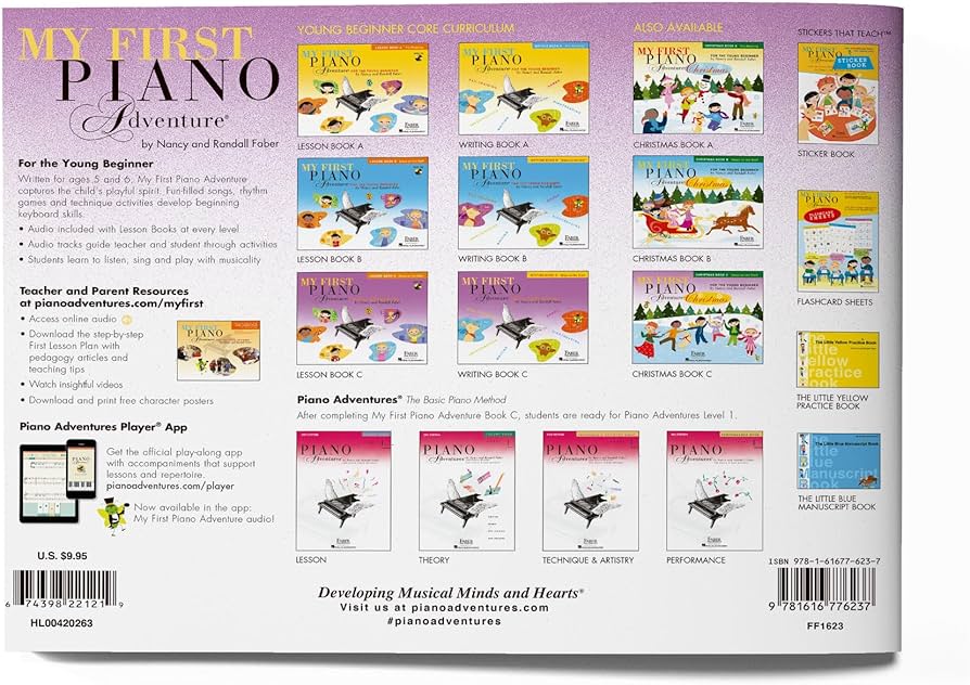 My First Piano Adventure Book C Steps on the Staff - Audio Included